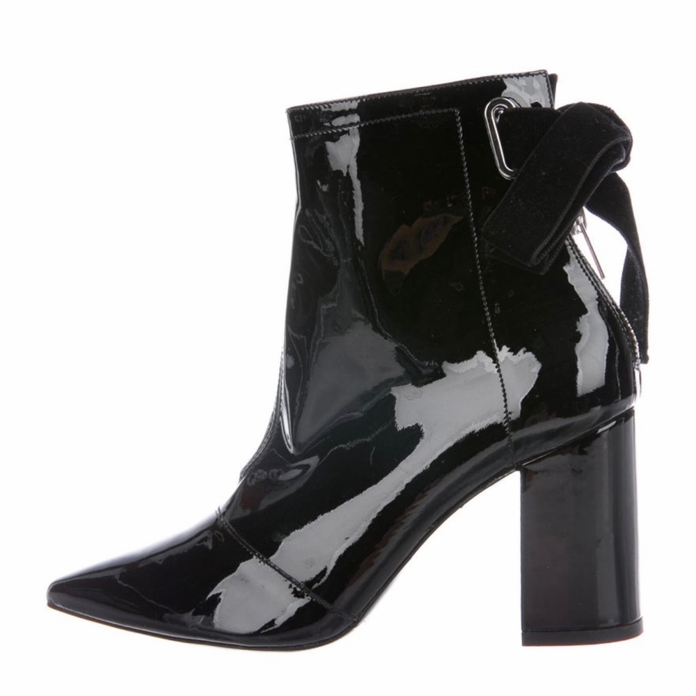 💗Robert Clergerie x Self-Portrait Patent Leather Bow Accent Boots